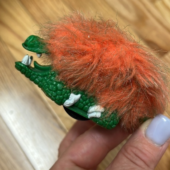 VTG GoBots Narligator Narlies Rock Lords 80’s Green Gator Croc Orange Fur 4 1/2” - Picture 4 of 6